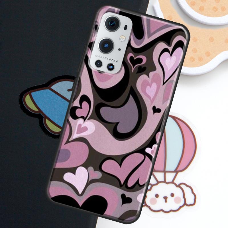 Purple Heart Swirl Aesthetic For Realme GT7 GT6 15 Pro 10 11 12 14 13 Pro Plus C75 C71 C65 C55 C63 C61 C53 C67 C35 Case