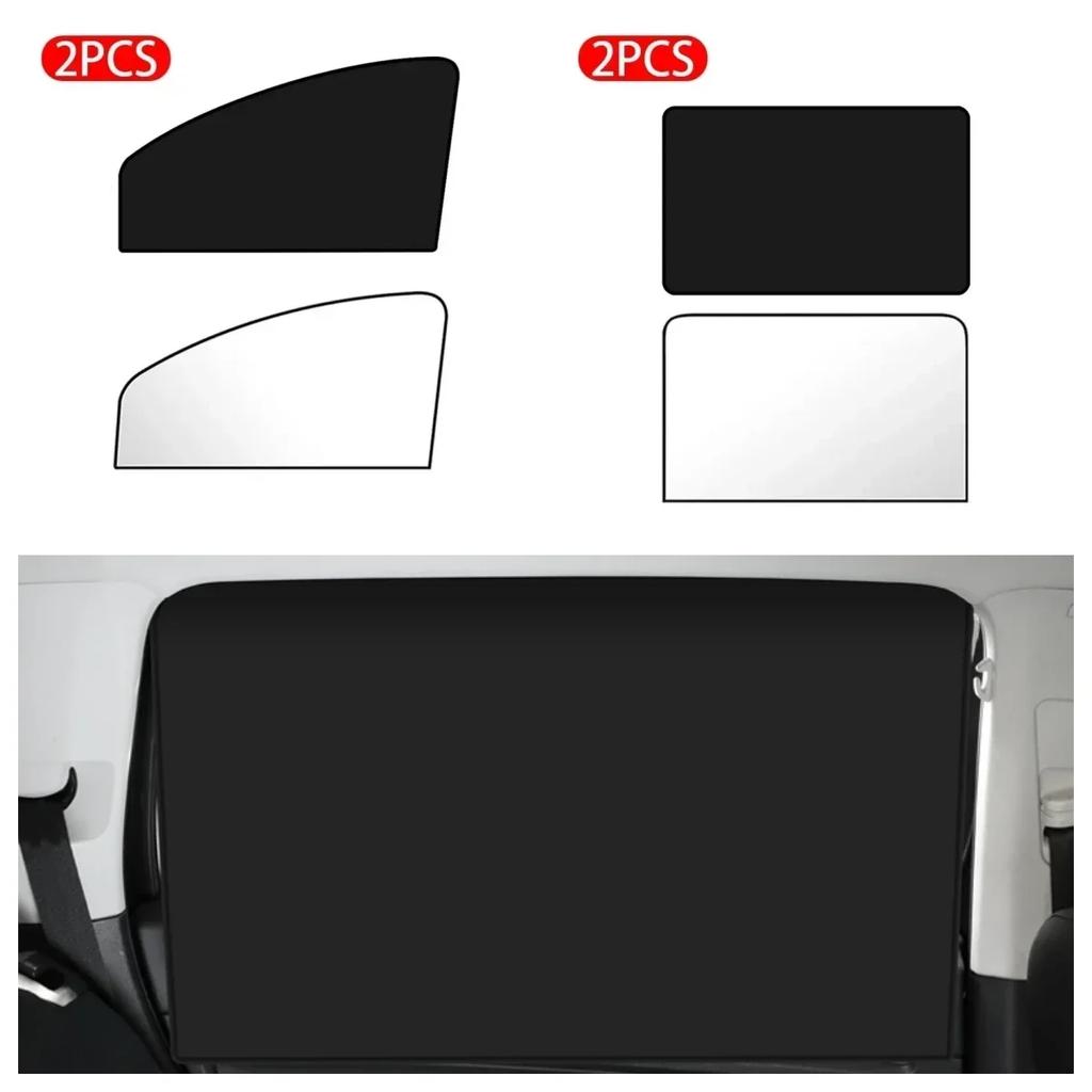 2Pcs Car Side Window Sun Shade Magnet Privacy Curtains UV Reflection Anti Glare UV Block Sunshade for Front/Back Window