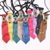 Retro College-Style Gemstone Streamer with Metal Chain - Unisex, No-Tie Design (TS365)