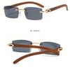 7pcs Fashionable Women Men Sunglasses Frameless Rectangular Personalized Sunglasses for Daily Life Vintage Sun Glasses