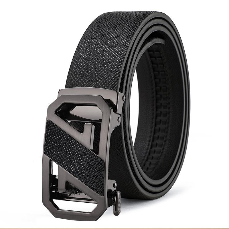 

Мужской ремень из натуральной кожи, автоматическая пряжка на выбор, воловья кожа, повседневный ремень для мужчин среднего и молодого возраста, модный деловой ремень, мужской 125cm