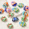 Cute Colorful Hand-Painted Deep-Sea Fish Tropical Fish Beaded Handmade Bracelet Necklace Material Diy Jewelry Accessories Gifts