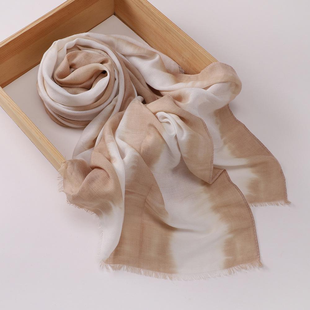 New hanging dye splicing scarf, casual women's scarf, fashion bag silk scarf, headscarf
