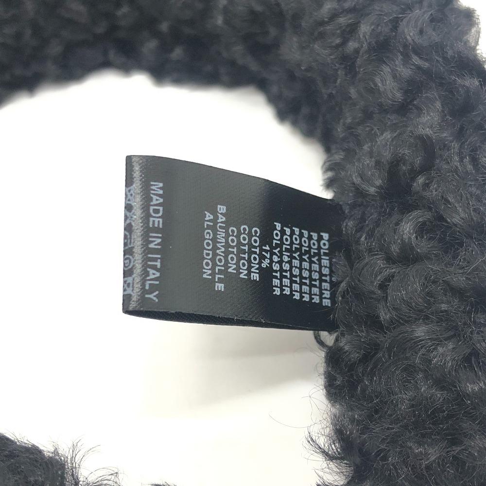 Sergio Rossi SR MUPPET Headband Band Headband Katyusha Faux Fur Black