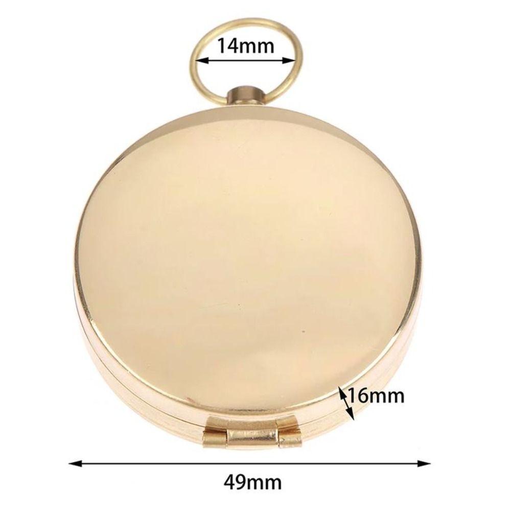 Gold Color Outdoor Compass Copper Camping Compass High-Grade Portable Pocket Compass Navigation