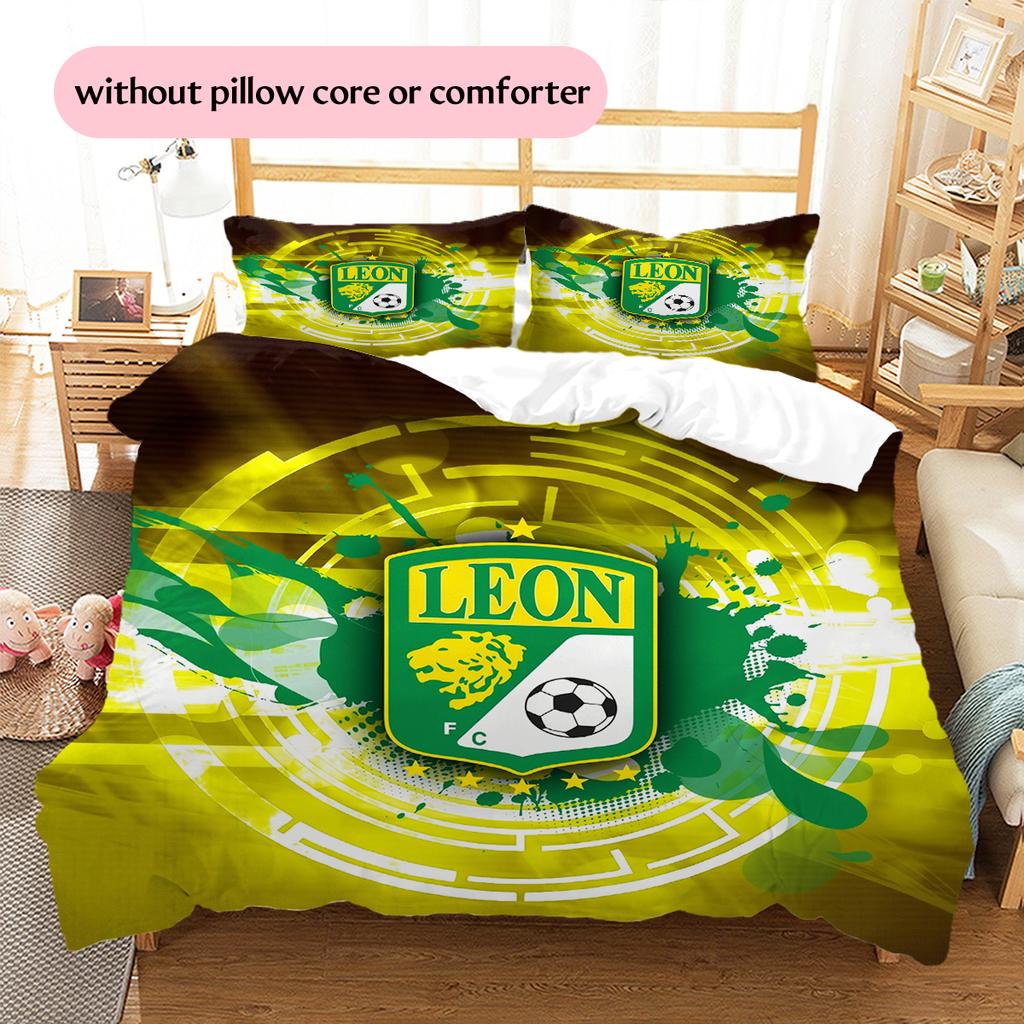 Leon FC Pattern Bedding Home Decoration Birthday Gift (1 * Duvet Cover + 2 * Pillowcase, Without Core)