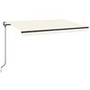 Automatic Awning with LED Lights & Wind Sensor 400 X 350 Cm Cream