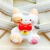 Cartoon Cat Shoelace Buckle for Children's Air Force 1 Skate Shoes - White Accessories Pendant