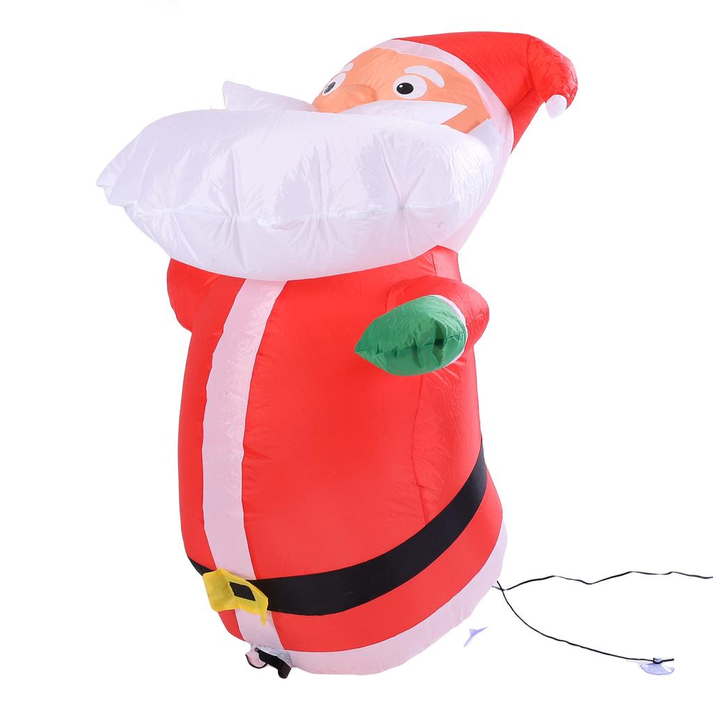 3.3FT Inflatable Father Xmas Lean Out From Window IP44 Water Proof Blow Up Xmas Decoration for Home Holiday Party US