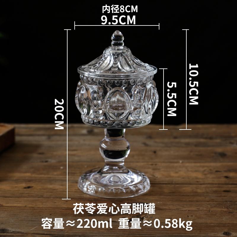 European Relief Glass Storage Jar with Lid Transparent Candy Storage Jar Home Desktop Ornaments Tall Glass Jar Ornaments