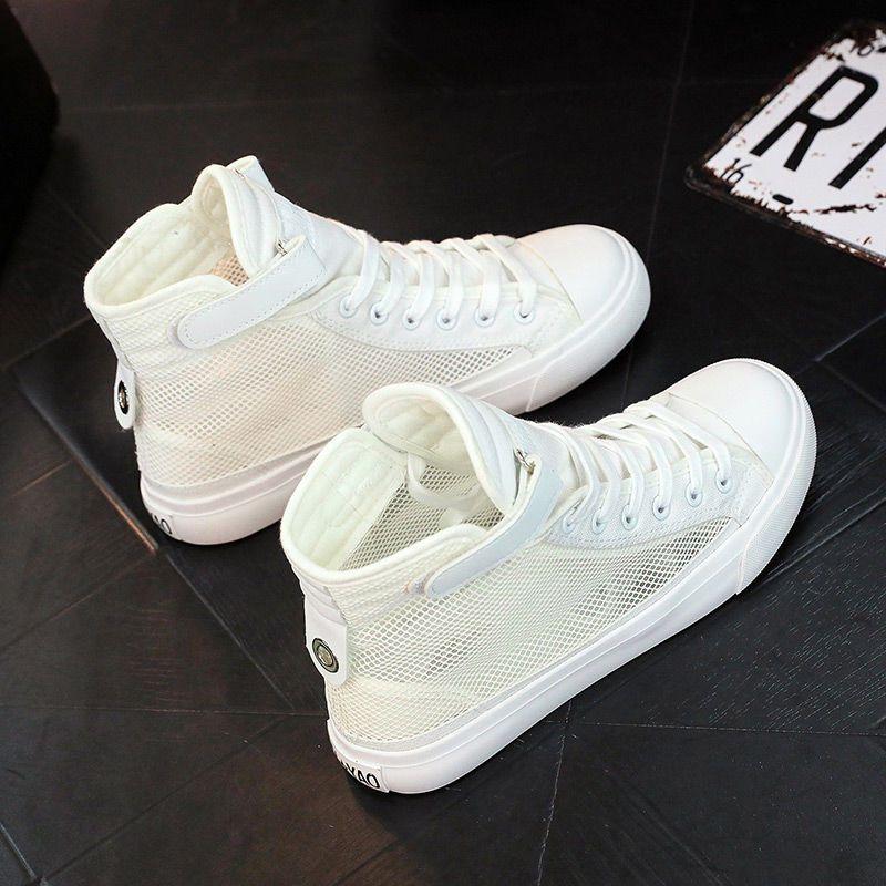 

Новое поступление 2025 Высокие полые женские сетчатые дышащие туфли Эстетика Y2k Мода Повседневная рутина Летняя повседневная женская обувь 40