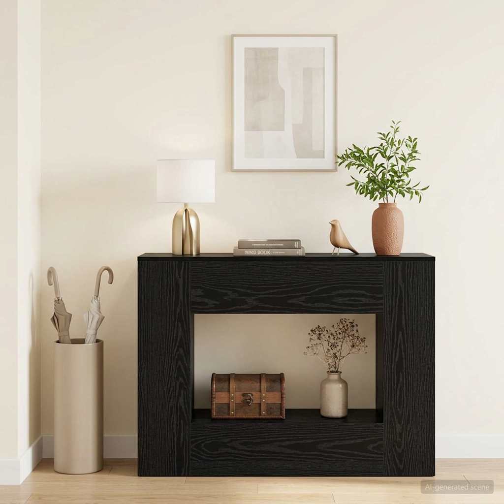 Black Oak Console Table 101 x 30 x 74 cm