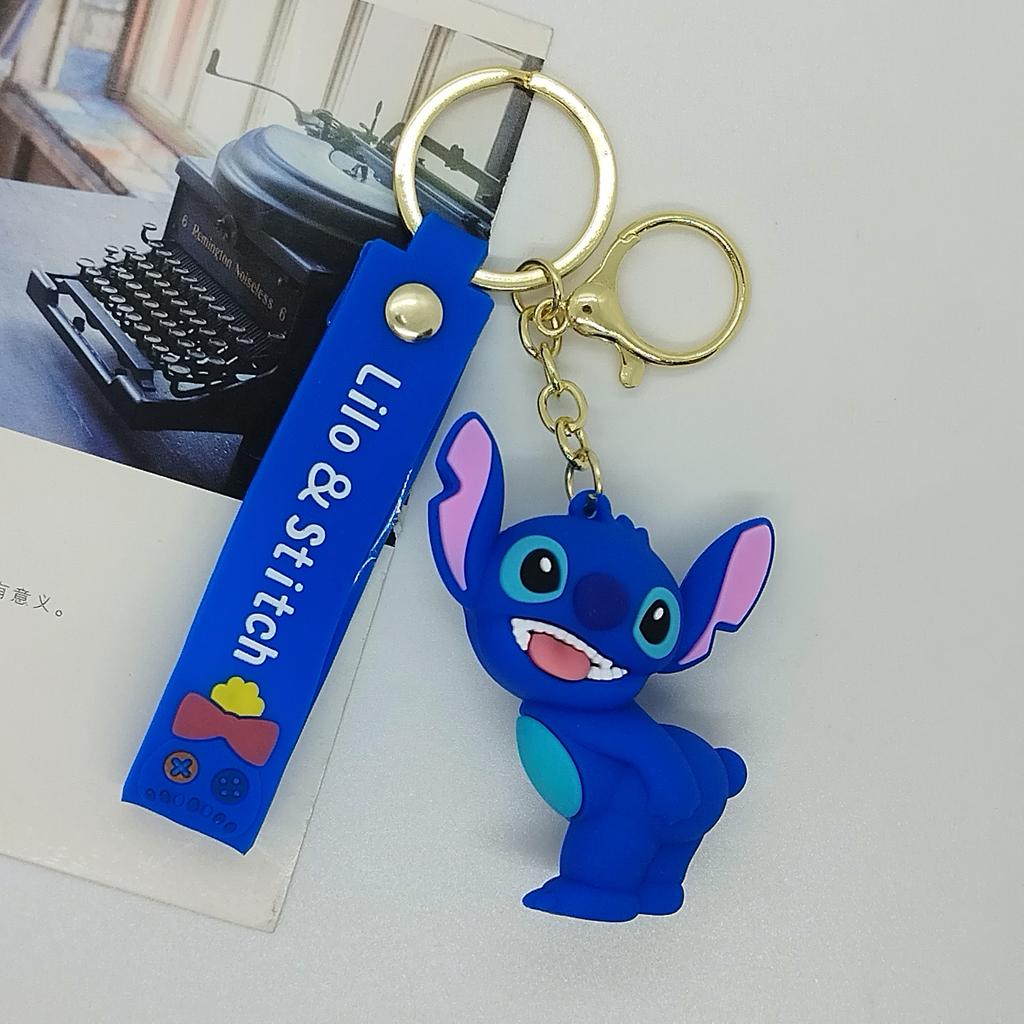 Cross Border Creative Cartoon Stitch Doll Keychain Bag Car Keychain Accessories Gift Wholesale Toys Anime Cartoon Frind Fashion