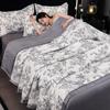 Summer Duvet Smooth Quilt Single/Queen Size Bedspread Skin-friendly Comforter Floral Style Duvets Edredon (No Pillowcase)