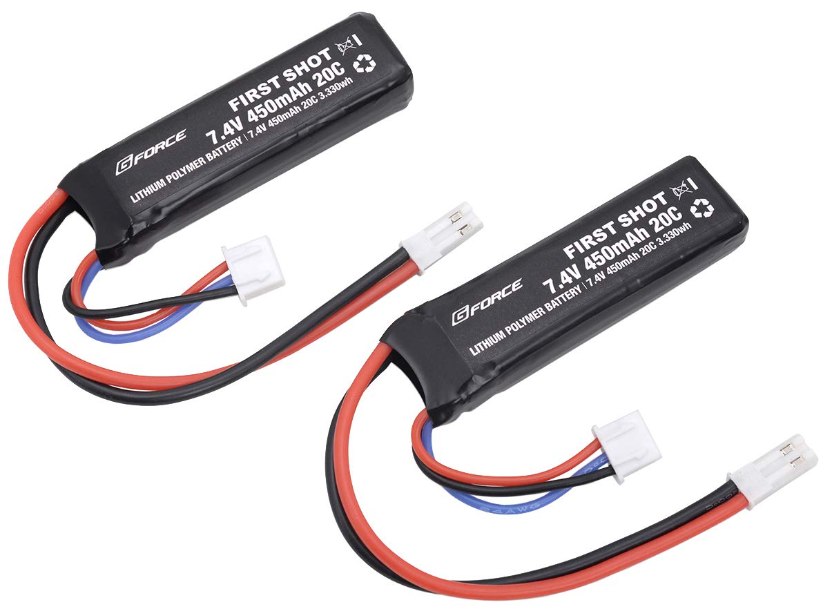

FIRST SHOT LiPo 7.4V 450mAh for Handguns (Pack of 2) GFG991 [Official Japanese Product]