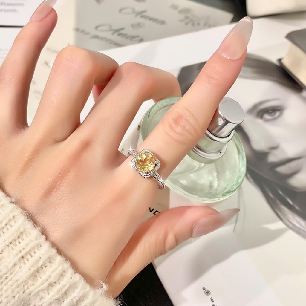 S925 Sterling Silver Ring Women Simple Stylish Daily Wear Finger Ring