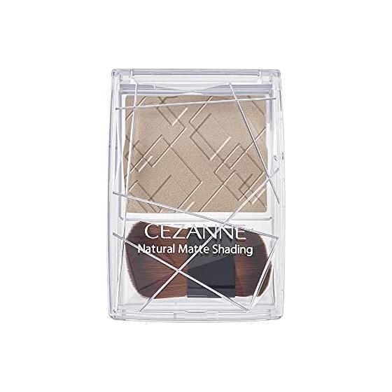 Пудра Cezanne Natural Matte Shading 01 Теплый тон 2,7 г Цвет теней Маленькое лицо Серый Светло-коричневый