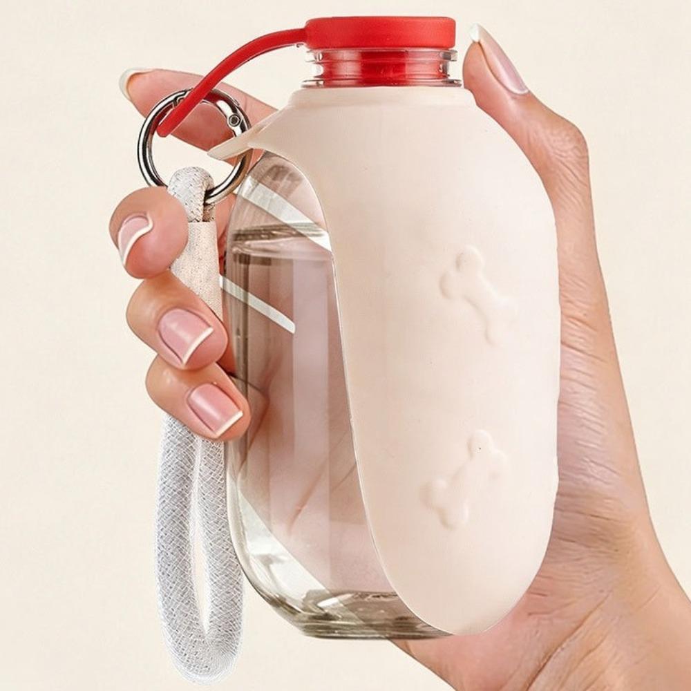 300 ML Portable Dog Drinking Cup 2-in-1 Collapsible Dog Drinker Foldable Pet Water Bottle  Outdoor