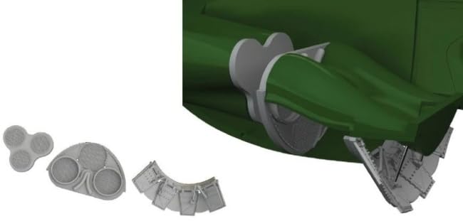 Eduard Brassin Engine Radiator Plastic Model Parts EDU6481144 1/48 P-40N (for Eduard) (Airplane)