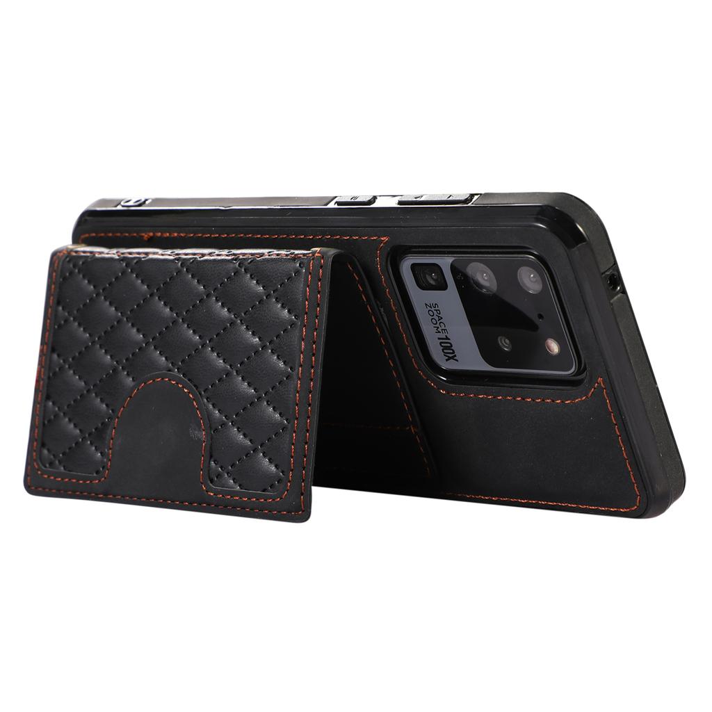 Phone Case for Samsung Galaxy S20 Ultra Card Holder TPU+PU Leather Kickstand Phone Cover
