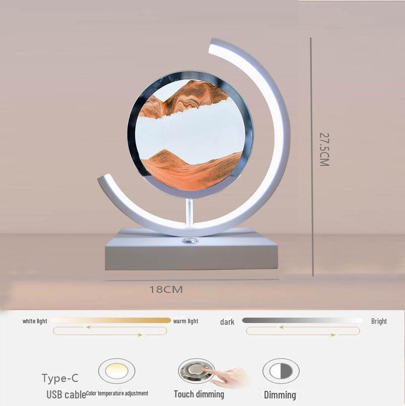 DIY Quicksand Table Lamp - Creative Atmosphere Light with Dynamic Painting and Smart Night Light