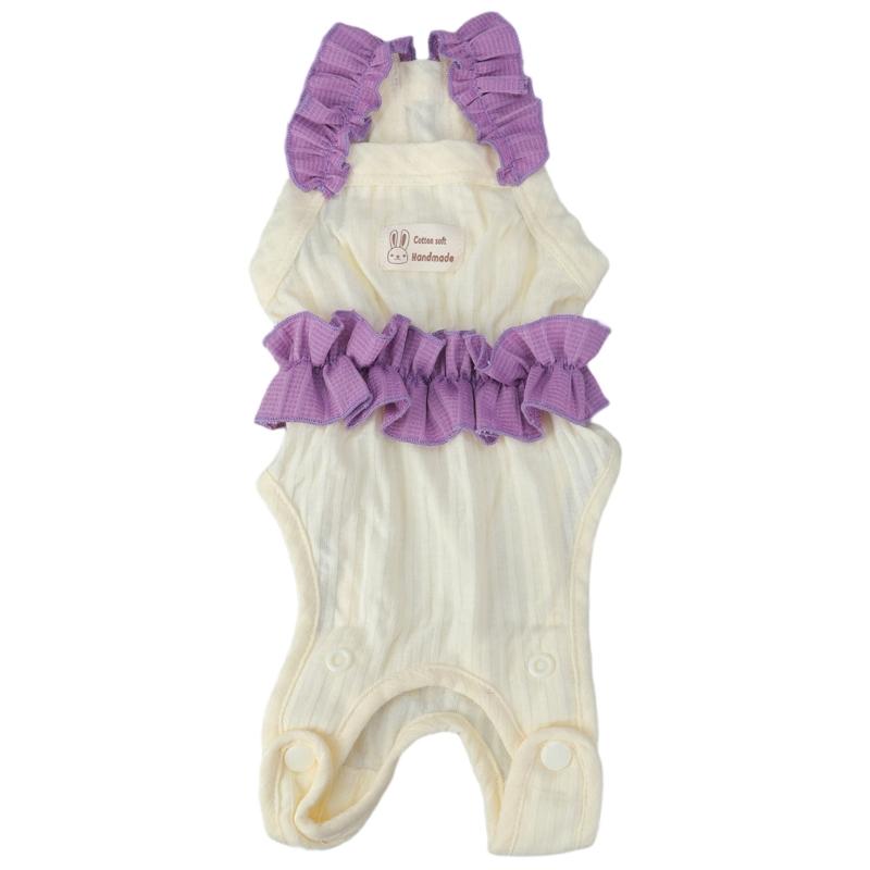 

Adjustable Cats Recovery Jumpsuit Cotton Protective Garment Prevents Licking Promotes Healing For Spayed Female Cats M