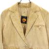 VINTAGE 60s 70s Long sleeve leather tailored jacket Beige Women Used