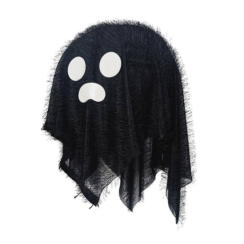 

1PC Easy Halloween Craft Supplies Halloween Ghost Lantern Handmade Spooky Lantern Decor Eco-Friendly Halloween Crafts 30cm чёрный