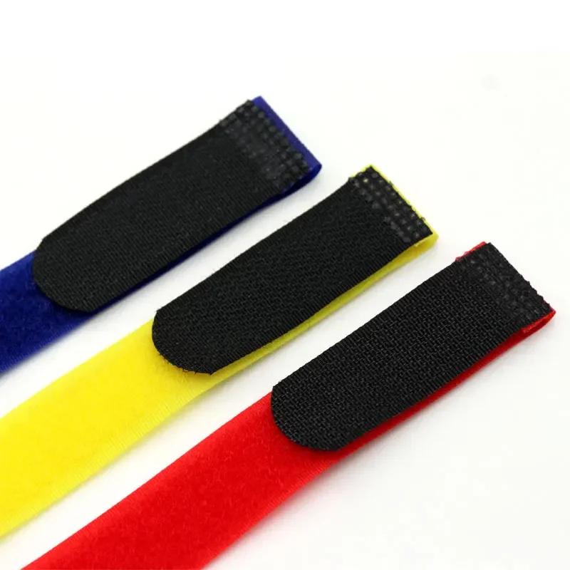 10/50pcs Cable Ties Reusable Self Adhesive Width 20mm Hook Loop Bundle Fastener Nylon Strap Reverse Buckle Line Wire Organizer