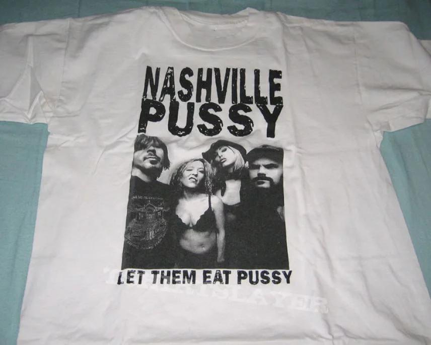 Nashville Pussy Music For Lovers White T-Shirt Cotton S-5XL Unisex T-Shirt XXXXL