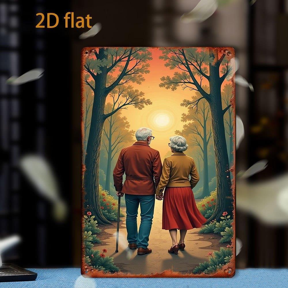 

Vintage Valentine s Day Metal Decorative Painting Gift for Couples Bedroom Living Room Cafe