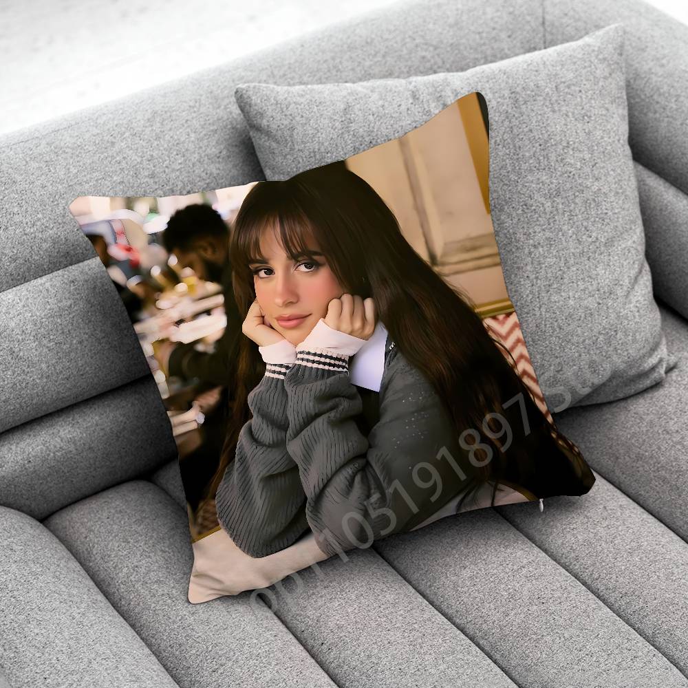 C-Camila C-Cabello Romance C XOXO Familia Throw Pillow Case For 45*45cm 40cm 55cm 50cm 30cm Square Car Pillowcase Shell
