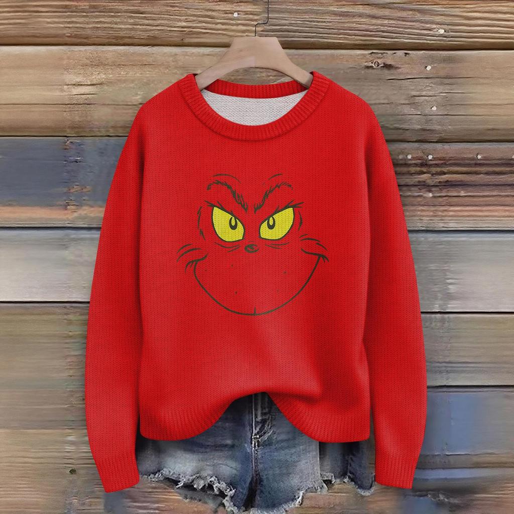 Women's Fashion Casual Long Sleeve Neck Sweater Pullover Top