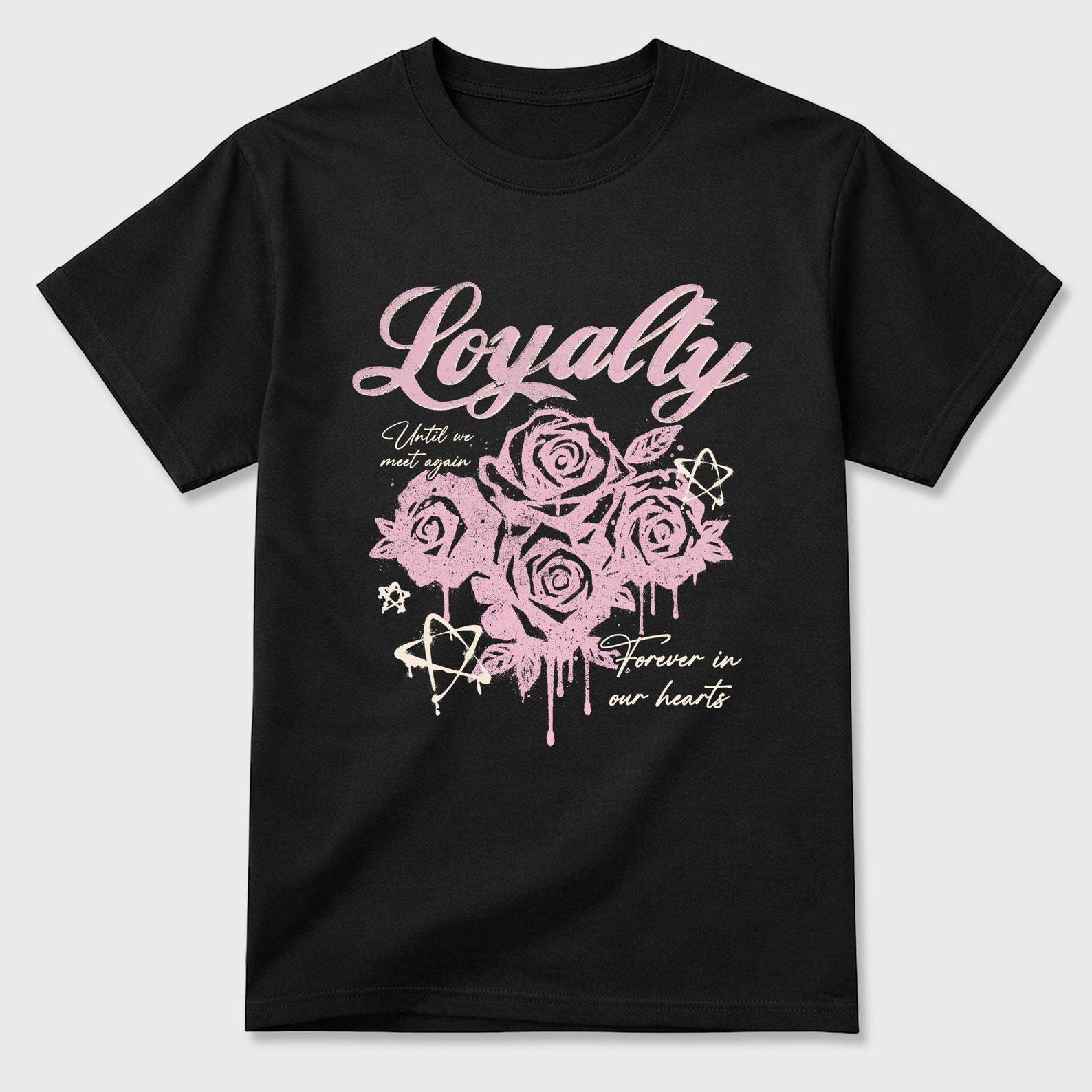 Loyalty graphic tee. Streetwear Brand Graphic T-Shirt. 4s Iced Carmine 2XL