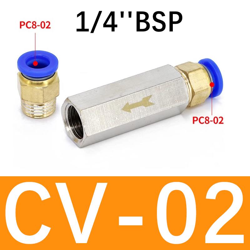 Valvola di non ritorno pneumatica 6mm 8mm 10mm 1/4 OD Tubo Valvola unidirezionale Aria Gas Via singola Valvola in ottone Adattatore raccordo tubo compressore d'aria