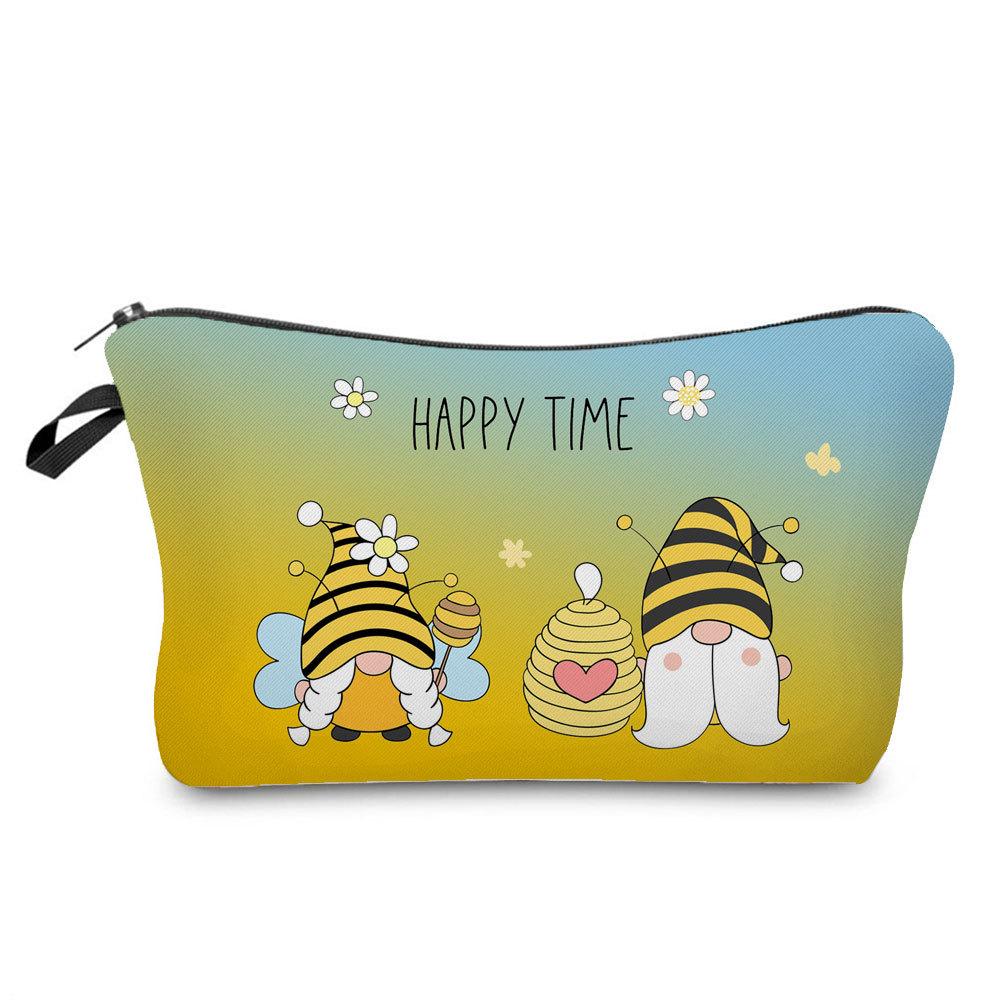 Damen Zwerge Druck Kosmetiktasche Toilettenartikel Organisieren Reise Aufbewahrungstasche 6392