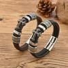 European and American Magnetic Buckle Woven Leather Bracelet Retro Cross Men's Bracelet 2026