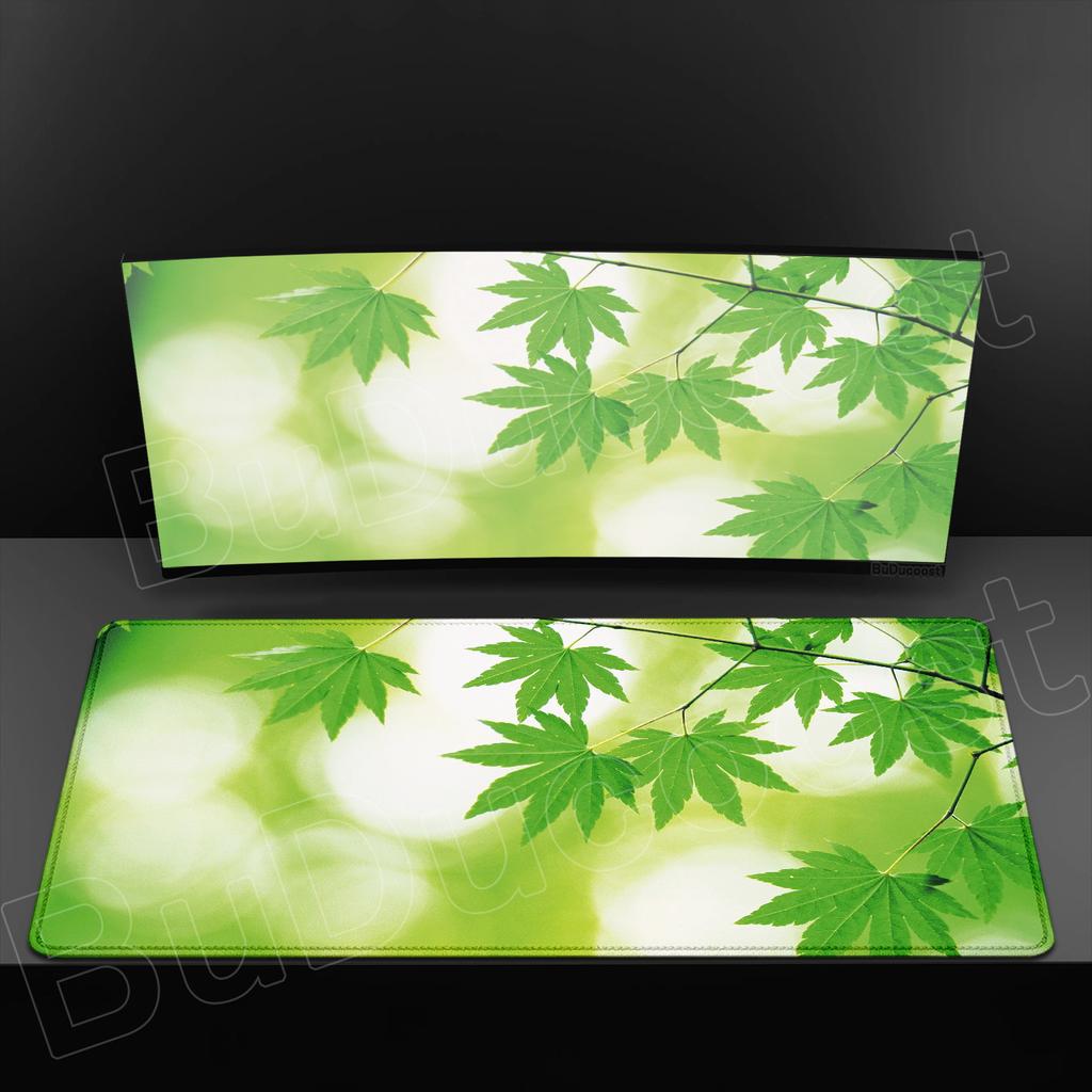 Green Flowers and Plants Mouse Pad Game Office HD Print New Mousepad XXL Playmat Non-Slip Natural Rubber Gaming Laptop Table Mat