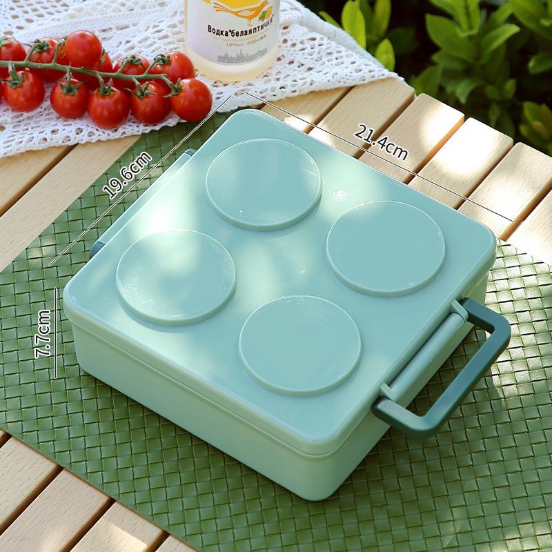 Creative Building Blocks Lunch Box Picnic Salad Bento Box Microwave Available Heating Student School Office Fruit Food Container