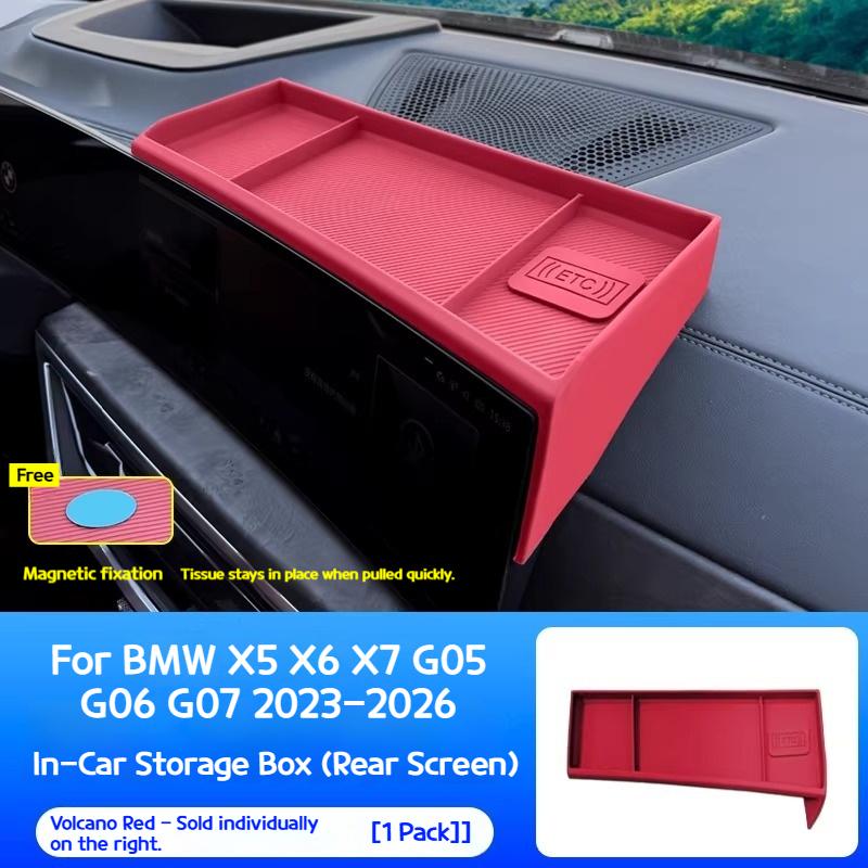 For BMW X5 X6 X7 G05 G06 G07 -2026 Car Silicone box behind the central control screen For storing and decorating items