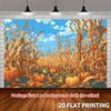 2D Flat Design, 1 Piece, Depicting the Scene of Autumn Harvest, Designed In a Rural Style, Suitable for Autumn Weddings