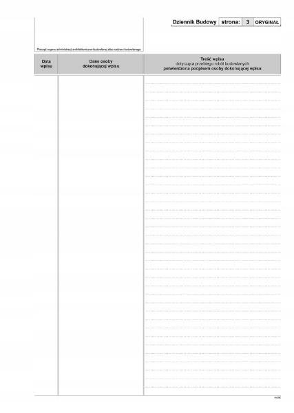 DZIENNIK BUDOWY 10KPL A4(O+K)