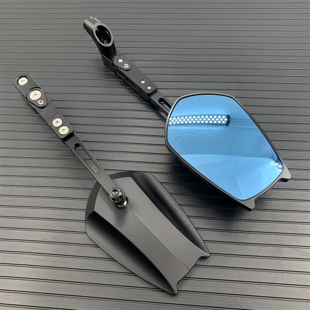 Adjustable ALUMINUM Custom Universal Motorcycle Rearview Side Mirrors 8mm 10mm For KAWASAKI Z750 HONDA R1 R6 FZ6 SUZUKI YAMAHA