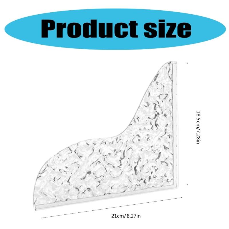 2Pcs Acrylic Shower Splash Guards Transparent Clear Drip Blocker for Bathtub Self Adhesive Water Barrier for Bathroom