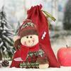 Large Candy Christmas Bags New Year Holiday Cartoon Apple Stockings Christmas Decorations for Home Linen Drawstring Gift