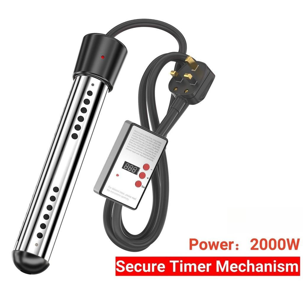 2000W/3000W Shower Temperature Control Boiler High Power Immersion Electric Water Heater Mini Portable Fast Heating Bath Tub