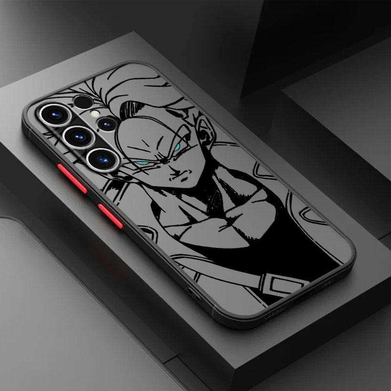 Black Edge Shell Phone Case for Samsung Galaxy S9 S21 S10 S24 S23 Ultra S25 S20 Note 20 10 S21 FE S22 Plus Dragon Ball Torankusu