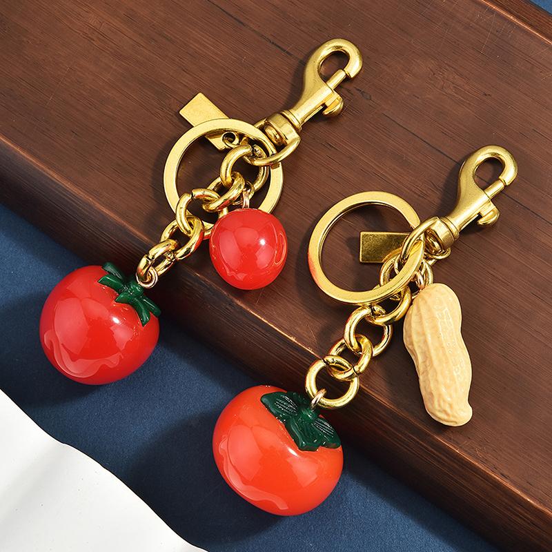 Cute Keychain For Women For Bag,Keychain For Bag Charms,Persimmon Keychains For Women Bags Or Purses