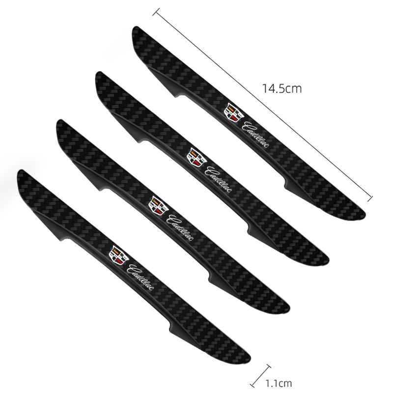 4pc Car Carbon Fiber Pattern Anti-Collision Strips for Cadillac CT5 STS XLR CT4 GT4 SLS SLR XT6 Escalade XT4 XT5 SRX XTS ELR BLS