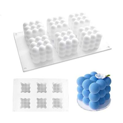 Würfelformen mit 6 Mulden, Silikon-Backform, Küchen- und Backzubehör